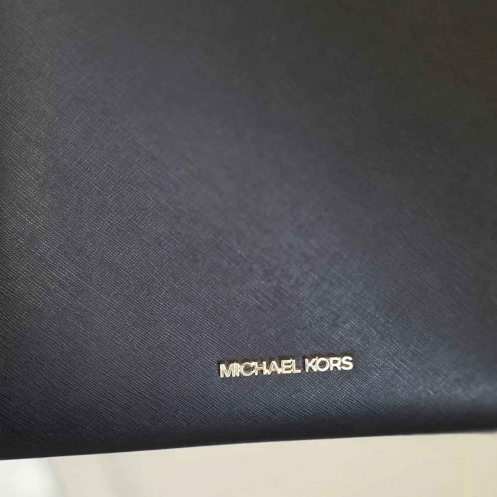 Michael Kors Black Saffiano Leather Tote with Gold Details - Picture 6 of 7